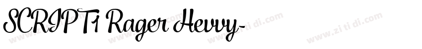 SCRIPT1 Rager Hevvy字体转换